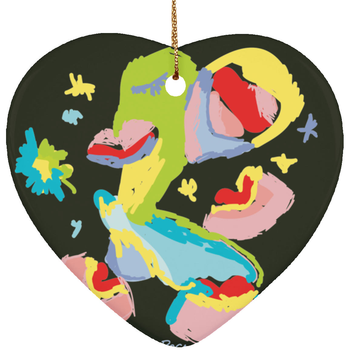 SUBORNH Ceramic Heart Ornament