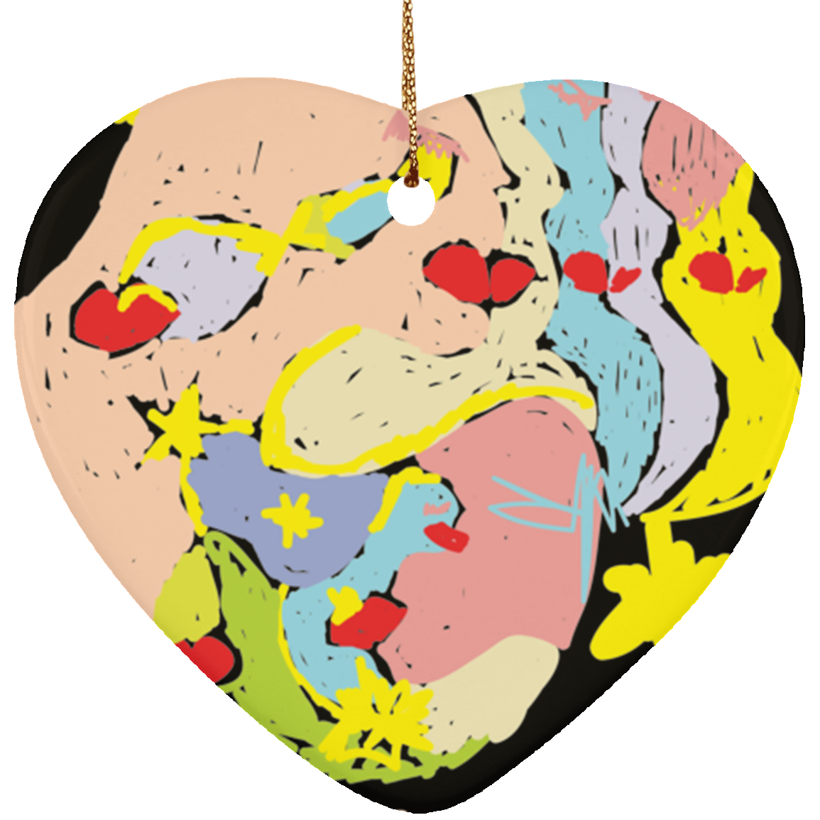 SUBORNH Ceramic Heart Ornament - Happyboca