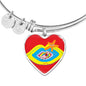 Luxury Bangle With Heart Pendant - Happyboca