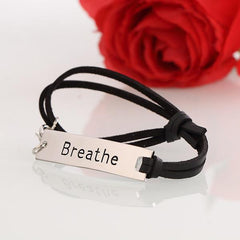 Breathe Leather Strap Bracelet - Happyboca