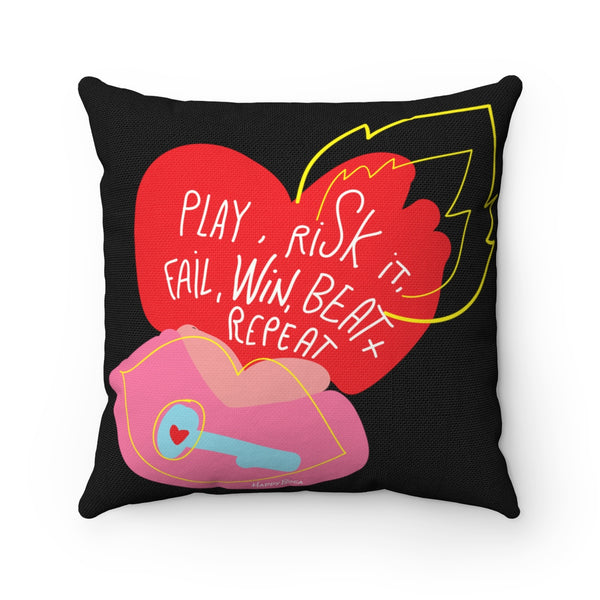 Spun Polyester Square Pillow - Happyboca