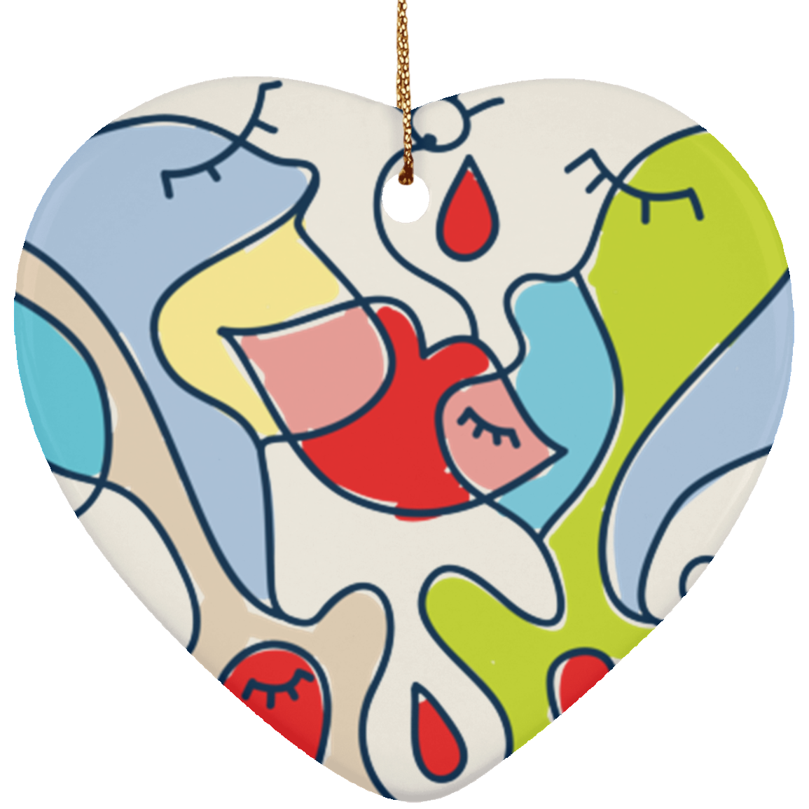 Ceramic Heart Ornament - Happyboca