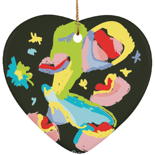 SUBORNH Ceramic Heart Ornament