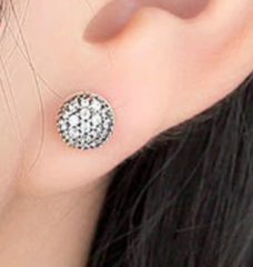 925 Sterling Silver Dazzling Droplets, Clear CZ Small Stud