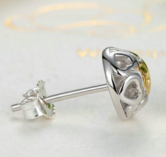 925 Sterling Silver My One True Love Stud Earrings - Happyboca