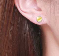 925 Sterling Silver November Droplets Crystal Birthday Stone Stud Earrings - Happyboca