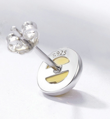 925 Sterling Silver November Droplets Crystal Birthday Stone Stud Earrings - Happyboca