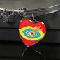 Luxury Bangle With Heart Pendant - Happyboca