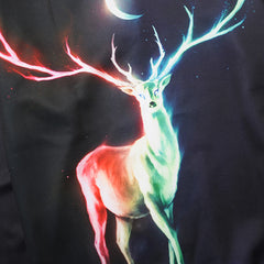 Men Printed Christmas Deer Long Sleeve Loose Blouse Casual Tops - Happyboca