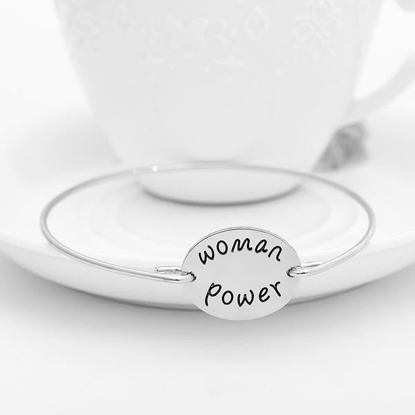 Woman Power Charm Bangle - Happyboca