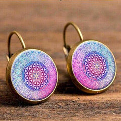 MANDALA  Bohemian Glass Earrings - Happyboca