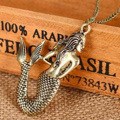 Little Mermaid Copper Pendant Necklace - Happyboca