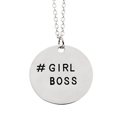 #GirlBoss Pendant Necklace - Women Empowerment - Happyboca