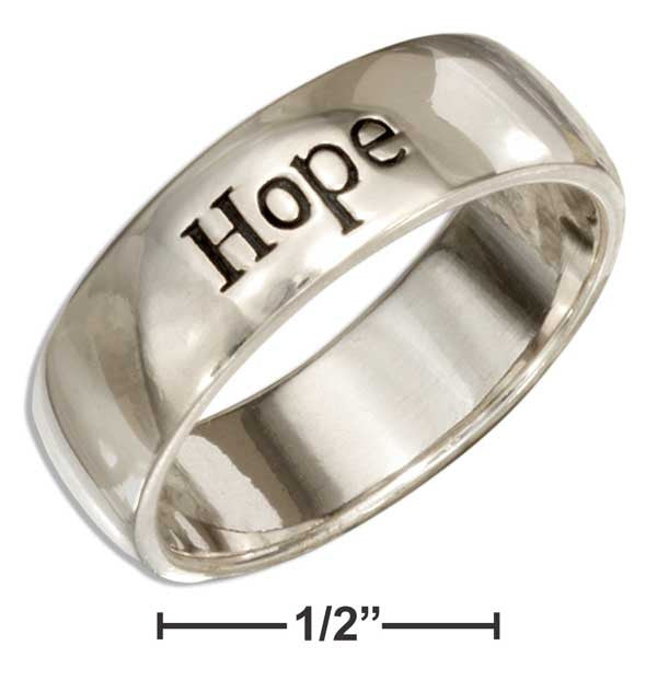 Sterling Silver "hope" Band Ring - Happyboca