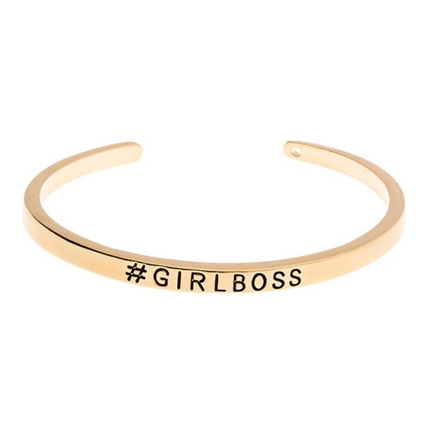 #GirlBoss Cuff Bangle - Women Empowerment - Happyboca