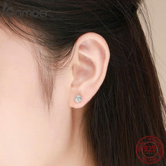 925 Sterling Silver Romantic Rose Flower Stud Earrings
