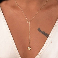 Beauty Charm Women Stainless Steel  Heart Pendant Chain Necklace - Happyboca